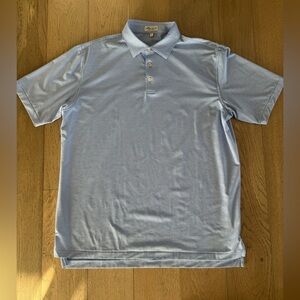 Peter Millar Summer Comfort Striped Polo White Blue Xl